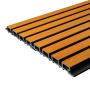 Premium Composite Slatted Cladding Board Amber Oak / Black – 2,9 m