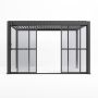 Transparent Sliding Doors for Garden Pergola Anthracite 4 m