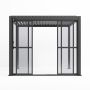 Transparent Sliding Doors for Garden Pergola Anthracite 3 m