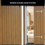 Hidden sliding door system 120 cm – Right Side | Black
