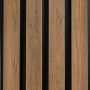 Premium Composite Slatted Cladding Board Golden Oak / Black – 2,9 m