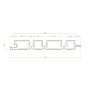 Premium Asymmetrical Composite Slatted Cladding Board Winchester Oak – 2,9 m