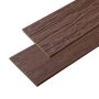 WPC Flat Skirting Trim Solid XL Brown 140x10 mm – 3 m