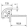 External Corner Aluminium Profile 4,5 mm for Wall Panels Dark Gray Matt – 2,9 m