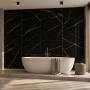 Wall Panel SPC Marquina Black Marble Glossy 60 x 120 cm 4 mm