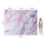 Wall Panel XXL Statuario Pink Glossy 120 x 280 cm 3 mm – Set of 3 (ABC)