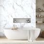 Wall Panel SPC Calacatta White Marble Glossy 120 x 280 cm 4 mm