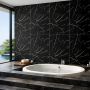 Wall Panel SPC Marquina Black Marble Glossy 60 x 120 cm 4 mm