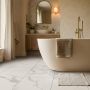 SPC Vinyl Floor Panel Calacatta White Marble Glossy 45 × 90 cm, 4 mm