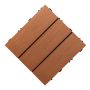 3D Solid Composite Decking Tile Light Brown 30 x 30 x 2,5 cm