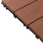 3D Solid Composite Decking Tile Mahogany 30 x 30 x 2,5 cm