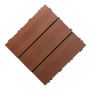 3D Solid Composite Decking Tile Mahogany 30 x 30 x 2,5 cm