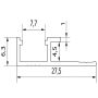Aluminium LED Edge Trim Profile  4,5 mm for Wall Panels Dark Gray Matt – 2,9 m