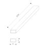 Aluminium Decking Joist 50 x 30 mm – 3 m