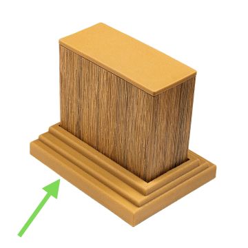 Premium Winchester Oak Fixing Element for Decorative Profiles 9 x 4 cm