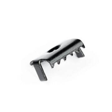 Single U-3 stainless steel locking clip + screw (black)