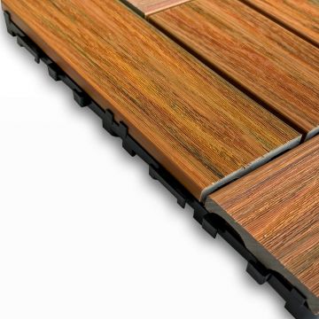 Premium Frame Composite Decking Tile Amber 30 x 30 x 2,5 cm