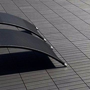 Composite Left Corner Decking Tile Anthracite