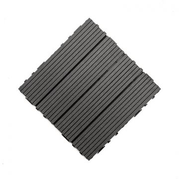 Composite Decking Tile Anthracite 30 x 30 x 2,5 cm