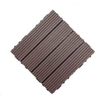 Composite Decking Tile Dark Brown 30 x 30 x 2,5cm