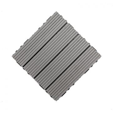 Composite Decking Tile Light Gray 30 x 30 x 2,5 cm