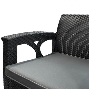 Garden Furniture Set with 4-Seater Technorattan Sofia Anthracite