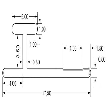 Aluminum H-Joint Trim 3.5 mm for Wall Panels Black Matt – 2,9 m