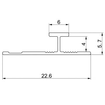 Aluminum H-Joint Trim 4.5 mm for Wall Panels Dark Gray Matt – 2,9 m