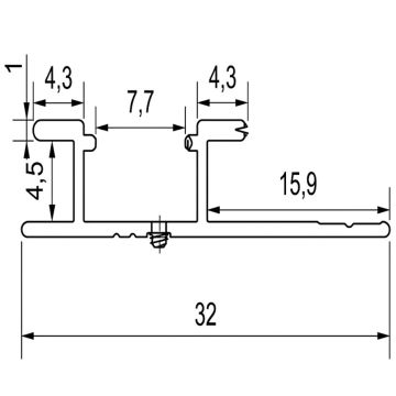 Aluminum LED H-Joint Trim 4.5 mm for Wall Panels Copper Matt – 2,9 m