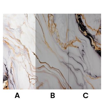 Wall Panel XXL Arabescato Gold Glossy 120 x 280 cm 3 mm (A)