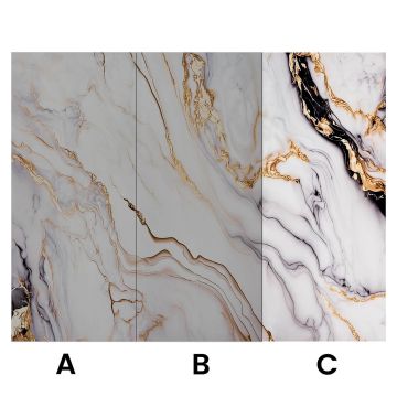 Wall Panel XXL Arabescato Gold Glossy 120 x 280 cm 3 mm (B)