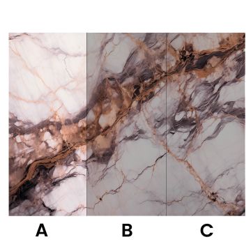 Wall Panel XXL Breccia Copper Glossy 120 x 280 cm 3 mm (A)