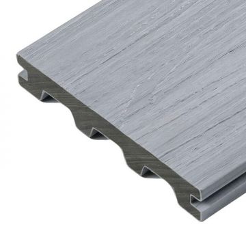 Solid Premium Composite Decking Board Light Gray - 4 m