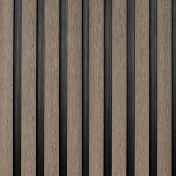 Composite Slatted Cladding Board DUO Antique / Black &ndash; 2,9 m