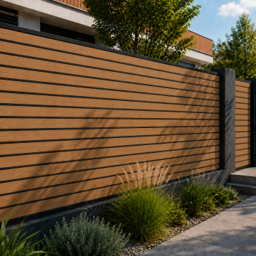 Slatted Fence Board DOU Premium Amber / Black - 1,8 m