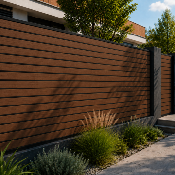 Slatted Fence Board DOU Premium Teak / Black - 1,8 m