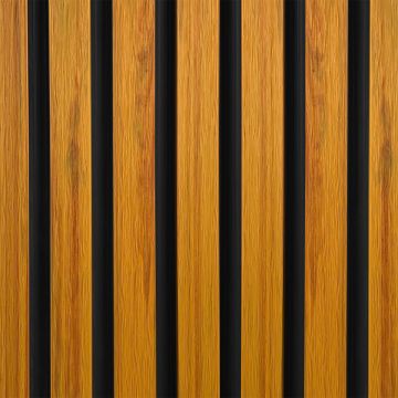 Composite Slatted Cladding Board DUO Amber Oak / Black – 2,9 m