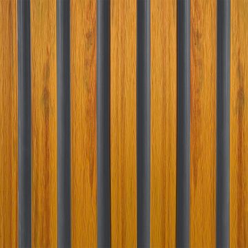 Trapezoid Composite Slatted Cladding Board Amber Oak / Gray &ndash; 2,9 m
