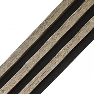 Wall Slats on HDF Board Sonoma Oak 4,1 x 17 cm &ndash; 2,7 m