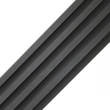 Decorative Wall Slats Graphite 2,4 x 16,8 cm &ndash; 2,7 m
