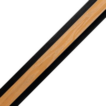 WPC Joint Trim for Slatted Cladding Premium Natural Oak / Black – 2.9 m