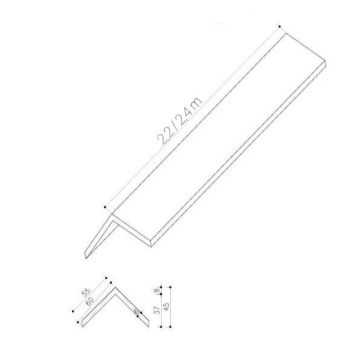 Corner Trim Standard/3D Anthracite – 2,4 m