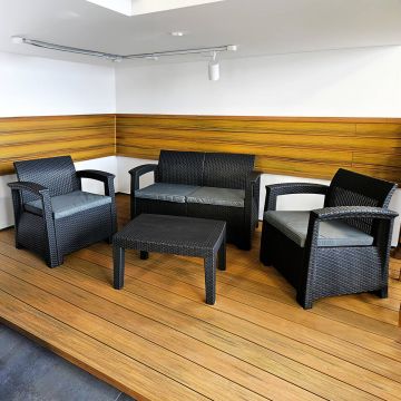 Garden Furniture Set with 4-Seater Technorattan Aura Anthracite