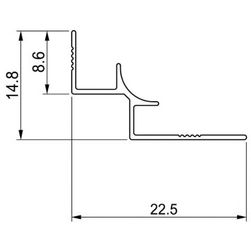 Internal Corner Aluminium Profile 4.5 mm for Wall Panels Copper Matt – 2,9 m