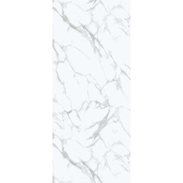 Wall Panel SPC Calacatta White Marble Glossy 120 x 280 cm 4 mm