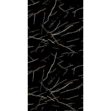 Wall Panel SPC Marquina Black Marble Glossy 60 x 120 cm 4 mm