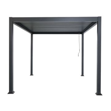 Aluminum Garden Pergola with Adjustable Roof Anthracite 3 x 4 m