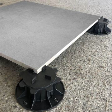 Stoneware Decking Tile Concrete Gray 60x60x2 cm