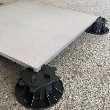 Stoneware Decking Tile Concrete Light Gray 60x60x2 cm