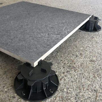 Stoneware Decking Tile Quarzo Gray 60x60x2 cm